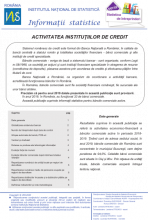Business statistics series - Activity of credit institutions