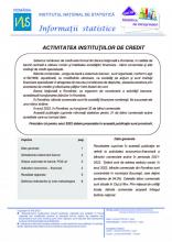 Business statistics series - Activity of credit institutions Business statistics series - Activity of credit institutions