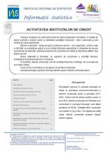 Business statistics series - Activity of credit institutions Business statistics series - Activity of credit institutions