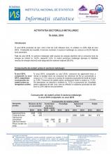 Seria statistica industriei – Activitatea sectorului metalurgic