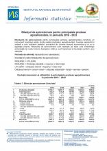 Agriculture statistics series - Supply balances sheets for the main agri-food products, in the period 2018-2022