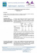 Seria investiţii - construcţii în trim.I/2023 Seria investiţii - construcţii în trim.I/2023